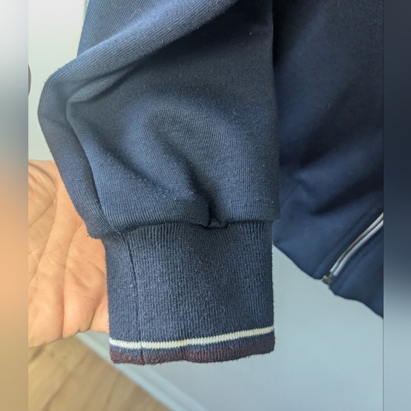 ROBERT GRAHAM men sweat shirt size small navy Blue full zip - Picture 5 of 11